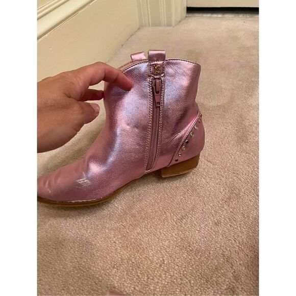 YOSI SAMRA Miss Dallas Embellished Cowboy Boot, Light Pink Metallic - Picture 5 of 7